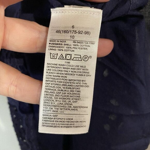 Gap Navy Blue Eyelet Halter Dress - Picture 4 of 5